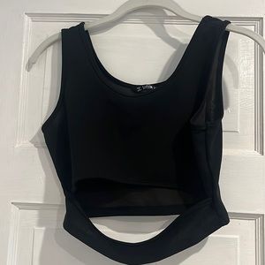 Black Cropped Tank Top